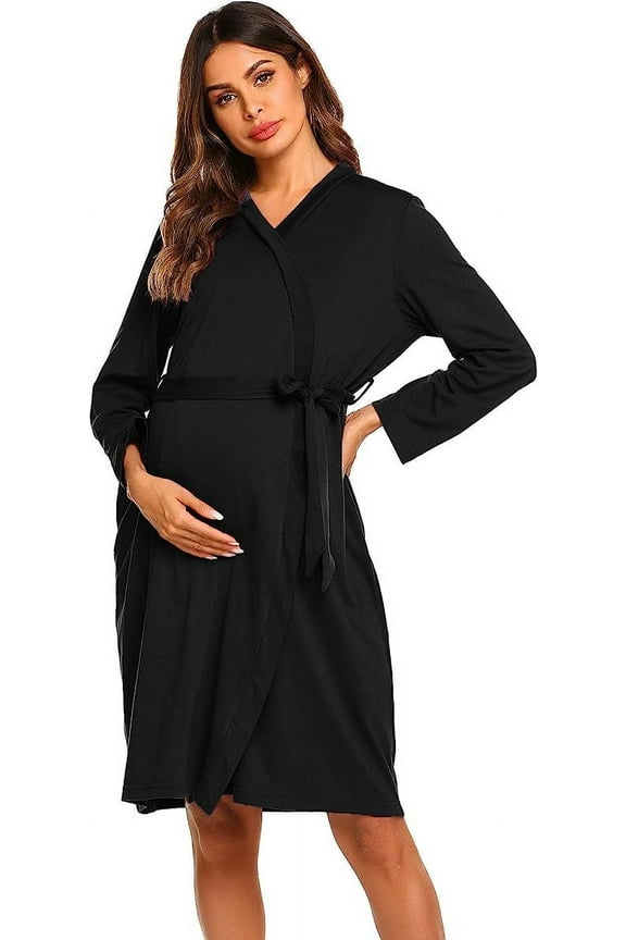 Maternity Nursing Robes for Women Bathrobe Knee Length Hospital Gowns Labor Delivery Nightgown Dress for Pregnancy Breastfeeding