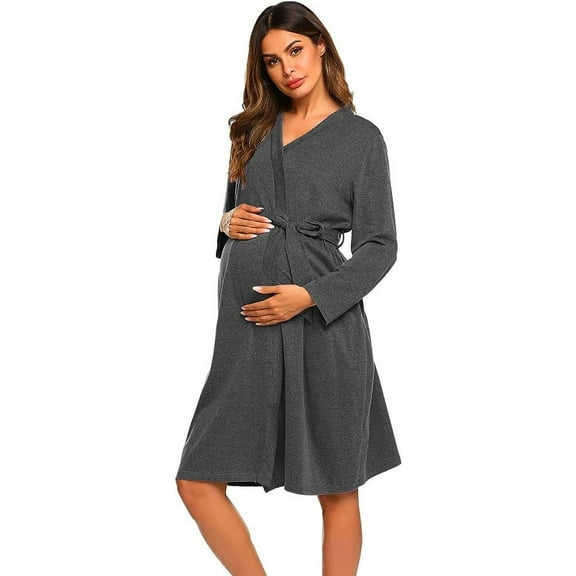 Avidlove Maternity Nursing Robes for Women Bathrobe Knee Length Hospital Gowns Labor Delivery Nightgown Dress for Pregnancy Breastfeeding