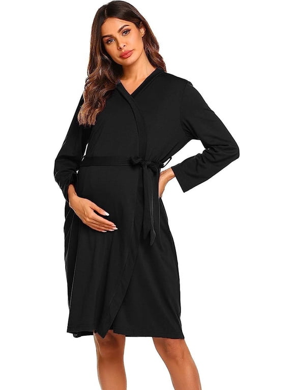 Maternity Nursing Robes for Women Bathrobe Knee Length Hospital Gowns Labor Delivery Nightgown Dress for Pregnancy Breastfeeding