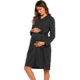thumbnail image 1 of KISSGAL Maternity Robe Labor Delivery Nursing Gown Hospital Breastfeeding Dress Bathrobes, 1 of 5