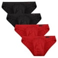 Avidlove Mens Bikini Underwear 4 Pack Low Rise Briefs for Men Sexy Mens