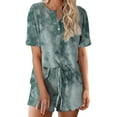 thumbnail image 1 of Avidlove Pajama Sets for Women 2 Piece Tie Dye Loungewear Set Cotton Tops & Shorts Ladies Pj Sets Sleepwear Matching Lounge Sets, 1 of 4