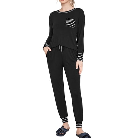 Avidlove Pajama Sets for Women Long Sleeve Comfy Jogger Pj Set Soft Loungewear 2 Piece Sleepwear Nightwear