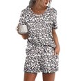thumbnail image 1 of Avidlove Pajamas Sets for Women 2 Piece Short Sleeve Pj Top and Shorts Lounge Sets Cozy Sleepwear with Pockets, 1 of 5