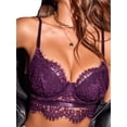 thumbnail image 1 of Avidlove Sexy Lace Bralette Bra for Women Lingerie V Neck Strap Bustier Tank Tops Lace Cami Crop Tops, 1 of 6