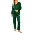 thumbnail image 1 of Avidlove Silk Satin Pajamas Women's Long Sleeve Sleepwear Soft Button Down Pj Set 2 Piece Loungewear S-XXL, 1 of 6