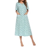 Avidlove Women Button Down Front Dusters Housecoat Oversized Nightgown ...