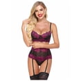 thumbnail image 1 of Avidlove Women Lingerie Garter Set Sexy Bra Panty Sets High Waist Lingerie Pastel pink M, 1 of 4
