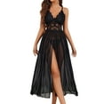 thumbnail image 1 of Avidlove Women Lingerie Lace Chemise Sexy Mesh Nightdress V Neck Nightwear Split Nightgown S-XXL, 1 of 6