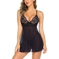 thumbnail image 1 of Avidlove Women Lingerie Sexy Lace Dress Chemise Bridal Lingerie Sleepwear Navy Blue Small, 1 of 2
