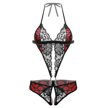 Avidlove Women Lingerie Sexy mini Halter Bodysuit One Piece Underwear