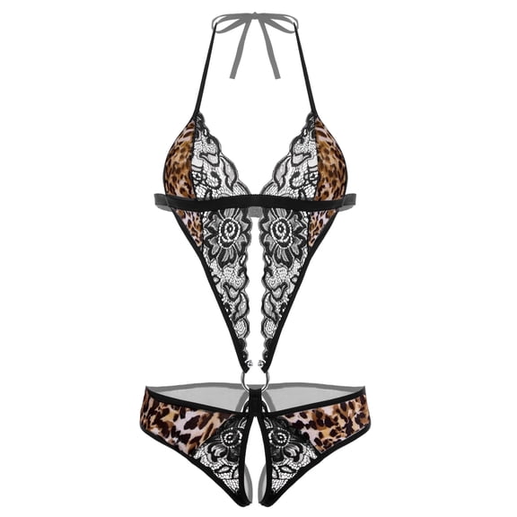 Avidlove Women Lingerie Sexy mini Halter Bodysuit One Piece Underwear