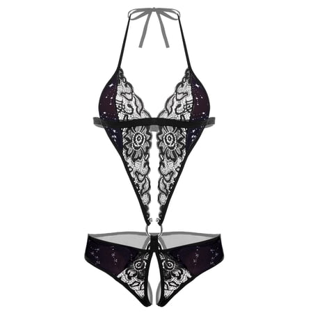 Avidlove Women Lingerie Sexy mini Halter Bodysuit One Piece Underwear