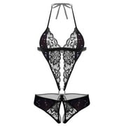 Avidlove Women Lingerie Sexy mini Halter Bodysuit One Piece Underwear