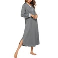 thumbnail image 1 of Avidlove Women Long Nightgown V Nek Nightshirt Sleepwear Full Length Sleepshirt with Pockets Long Sleeve Sleep Dress, 1 of 5