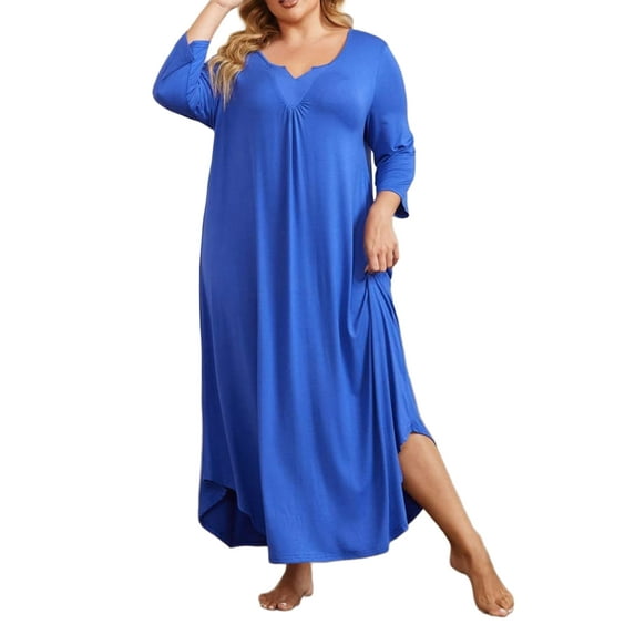 Avidlove Women Long Nightgowns 3/4 Sleeves Sleepshirt Comfy Full Lenth Sleepwear