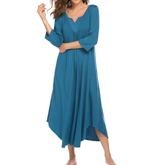 Avidlove Women Long Nightgowns 3/4 Sleeves Sleepshirt Comfy Full Lenth Sleepwear