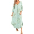thumbnail image 1 of Avidlove Women Long Nightgowns Plus Size 3/4 Sleeves Sleepshirt Comfy Full Lenth Sleepwear, 1 of 6