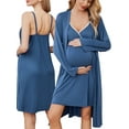 thumbnail image 1 of Avidlove Women Maternity Robe and Nursing Nightgown Sets for Hospitable Breastfeeding 3 in 1 Labor Delivery Nursing Dress Gown Bathrobe, 1 of 6