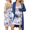 thumbnail image 1 of Avidlove Women Maternity Robe and Nursing Nightgown Sets for Hospitable Breastfeeding 3 in 1 Labor Delivery Nursing Dress Gown Bathrobe, 1 of 6