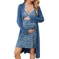 thumbnail image 1 of Avidlove Women Maternity Robe and Nursing Nightgown Sets for Hospitable Breastfeeding 3 in 1 Labor Delivery Nursing Dress Gown Bathrobe, 1 of 6