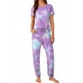 thumbnail image 1 of Avidlove Women Pajamas Set Short Sleeve Pjs Tops with Jogger Pants Loungwear 2 Piece Tie dye Sleepwear with Pockets, 1 of 7