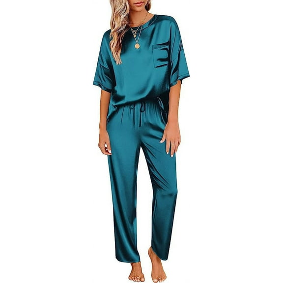 Avidlove Women's Short Sleeve Polyester Summer Pajama Sets Female XXL, Multicolor