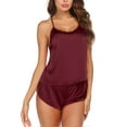 thumbnail image 1 of Avidlove Women Silky Satin Pajamas Set Backless Lingerie Pjs Cami Top and Shorts Nightwear, 1 of 4