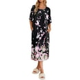 thumbnail image 1 of Avidlove Women's Long Nightgown Floral Short Sleeve Sleepshirt Casual Maxi Loungewear with Pockets, 1 of 4