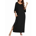 thumbnail image 1 of Avidlove Women's Long Nightgown Short Sleeve Sleepshirt Casual Maxi Loungewear with Pockets, 1 of 7