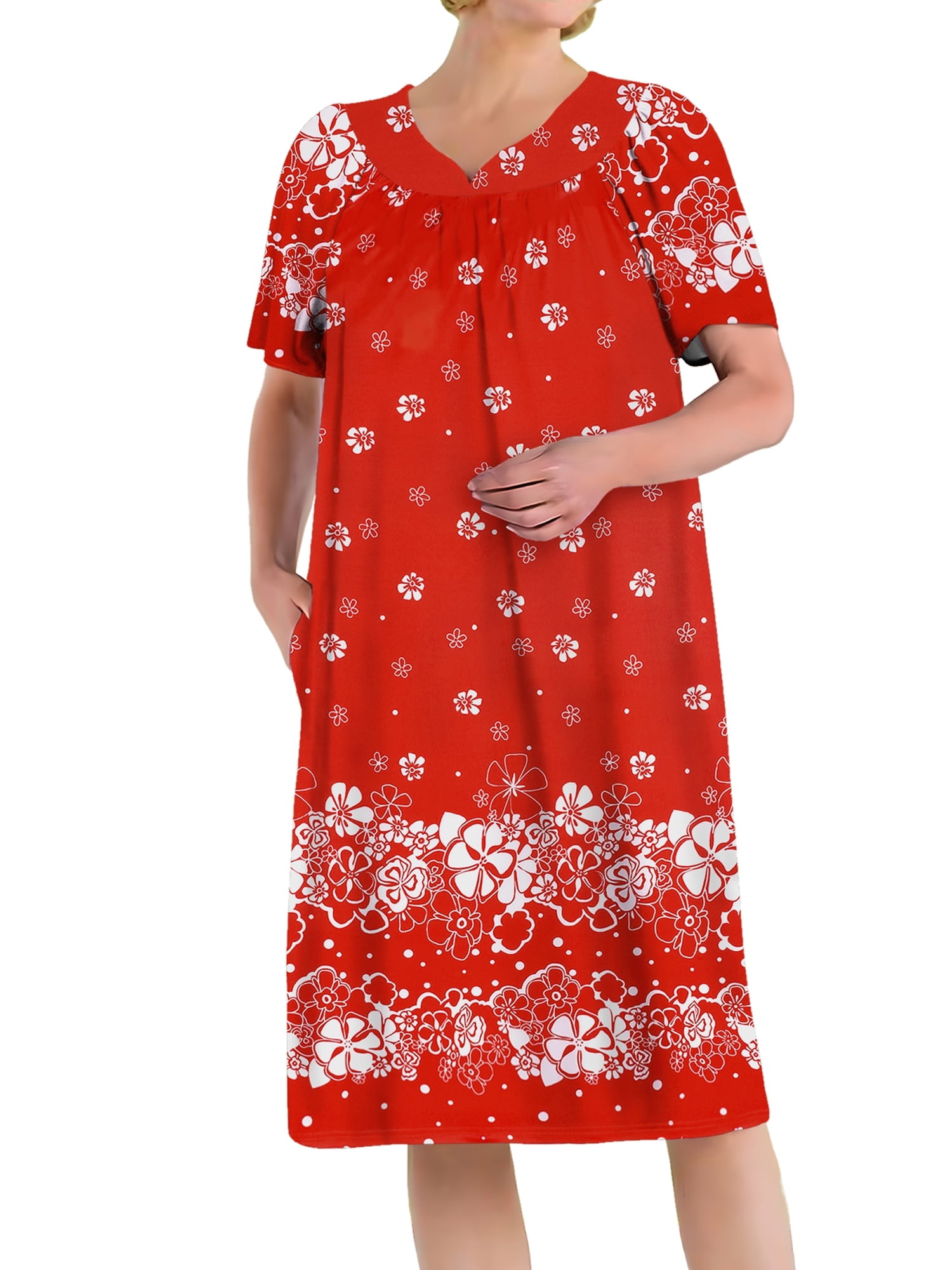 Women's Comfort Casual Elegant Home Nightgown Split Dresses