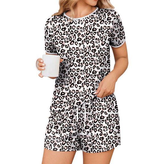 Avidlove Women's Pajama Set Summer Sleepwear Short Sleeve Tops with Pjs Shorts Nightwear