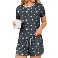 thumbnail image 1 of Avidlove Women's Pajama Set Summer Sleepwear Short Sleeve Tops with Pjs Shorts Nightwear, 1 of 5