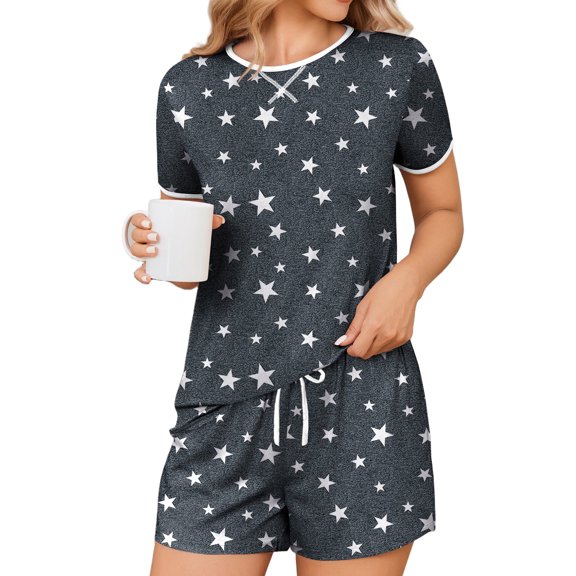 Avidlove Women's Pajama Set Shorts Sleepwear Short Sleeve Tops with Pjs Shorts Nightwear