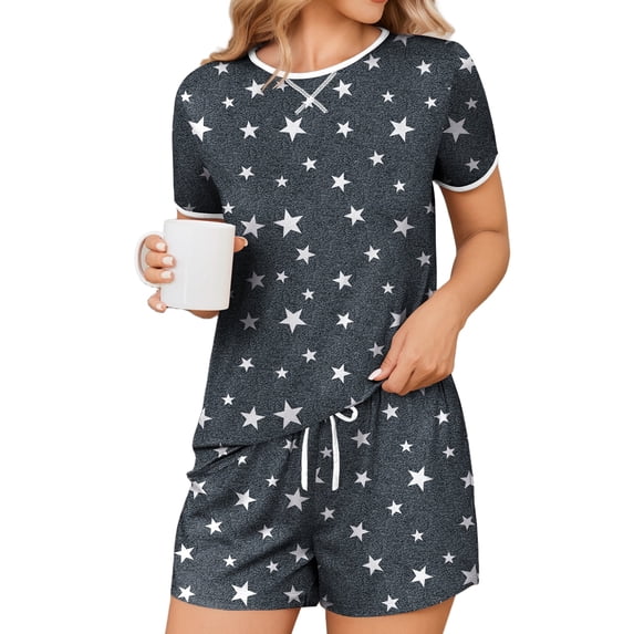 Avidlove Women's Pajama Set Summer Sleepwear Short Sleeve Tops with Pjs Shorts Nightwear