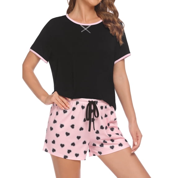Avidlove Women's Pajama Set Summer Sleepwear Short Sleeve Tops with Pjs Shorts Nightwear