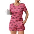 thumbnail image 1 of Avidlove Women's Pajamas Set Short Sleeve Print Pjs Top and Shorts Sleepwear Comfy Loungwear with Pockets, 1 of 5