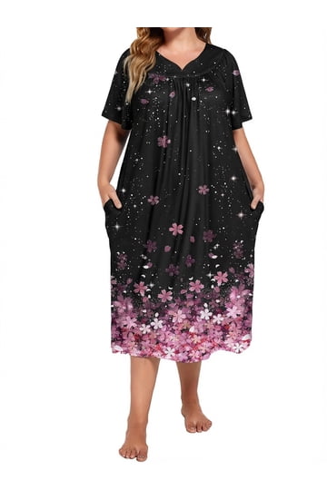 cotton lounge dresses plus size Plus Size Mustard Yellow Cotton Dress, Loose Summer Leisure Gown