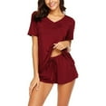 thumbnail image 1 of Avidlove Women's Shorts Pajama Set Short Sleeve Sleepwear Nightwear Pjs S-XXL, 1 of 5