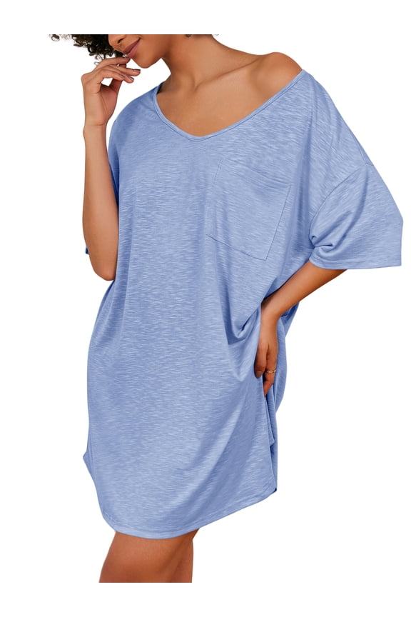 Women's Tshirt Nightgown Oversized Sleepshirt Comfy Gowns for Women Sleepwear