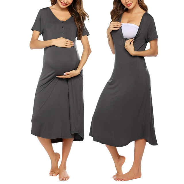 Avidlove Womens Maternity Nightgown for Hospital Pregnancy Long