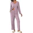 thumbnail image 1 of Avidlove Womens Pajama Sets Button Up Long Sleeve Pjs Ribbed Knit Soft Lounge Set 2 Piece Sleepwear with Pockets, 1 of 5