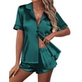 thumbnail image 1 of Avidlove Womens Silk Satin Pajamas Sets Button Down Sleepwear Short Sleeve Lounge Sets Two Piece Pjs Shorts Sets Nightwear, 1 of 7