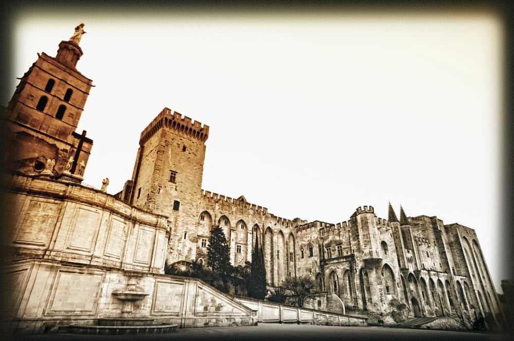 Avignon Provence France Popes Palace (Palais Des Papes) Canvas Art - Carson Ganci Design Pics (17 x 11)