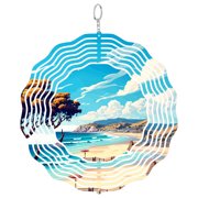 Avila Beach California Pier 3D Wind Spinner Stainless Steel Yard Art Garden Decor Gift For Beach Lover