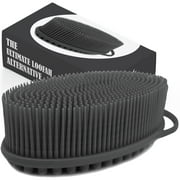 Avilana Exfoliating Silicone Body Scrubber Easy to Clean, Lathers Well, Long Lasting, And More Hygienic Than Traditional Loofah(Style1-Dark Gray)
