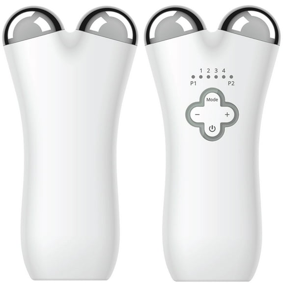 Avilana Microcurrent Device for Face and Neck , Mini Facial Toning Device -Face Massager Roller for Face Lift ,Wrinkle Removal, Anti Aging, and Skin Rejuvenation (White)