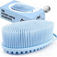 thumbnail image 1 of Avilana Silicone Body Scrubber Enhanced with Silver Infused Technology For Superior Cleanliness-Shower Brush (Style1-Blue), 1 of 8