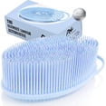 thumbnail image 1 of Avilana Silicone Body Scrubber Enhanced with Silver Infused Technology  For Superior Cleanliness-Shower Brush (Style2-Blue), 1 of 8
