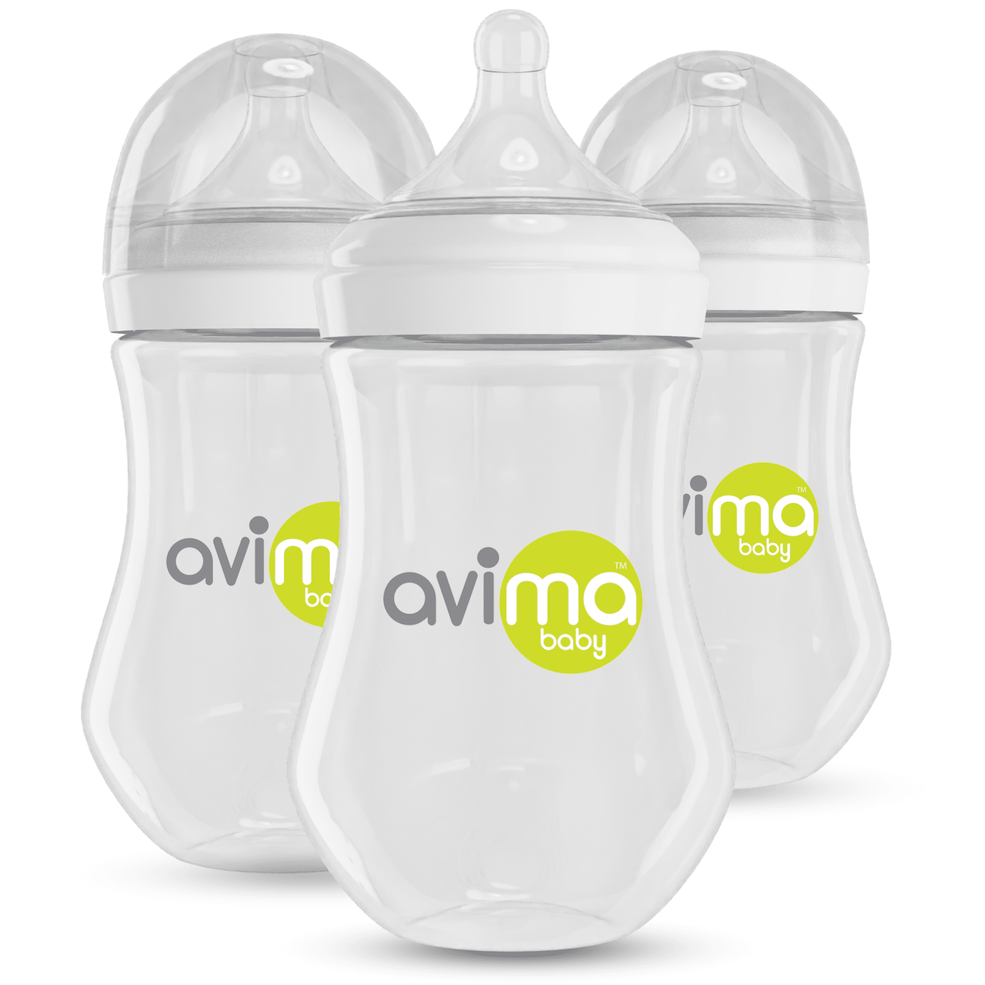 Avima Anti-Colic Baby Bottle, BPA-Free, Wide Neck, Medium Flow,